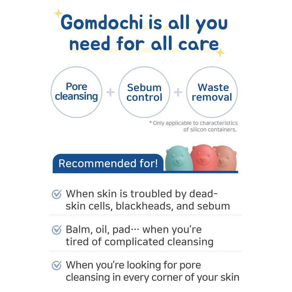 Sữa rửa mặt tạo bọt WellDerma Gomdochi gấu nhím lá bạc hà Âu mát lạnh 60ml