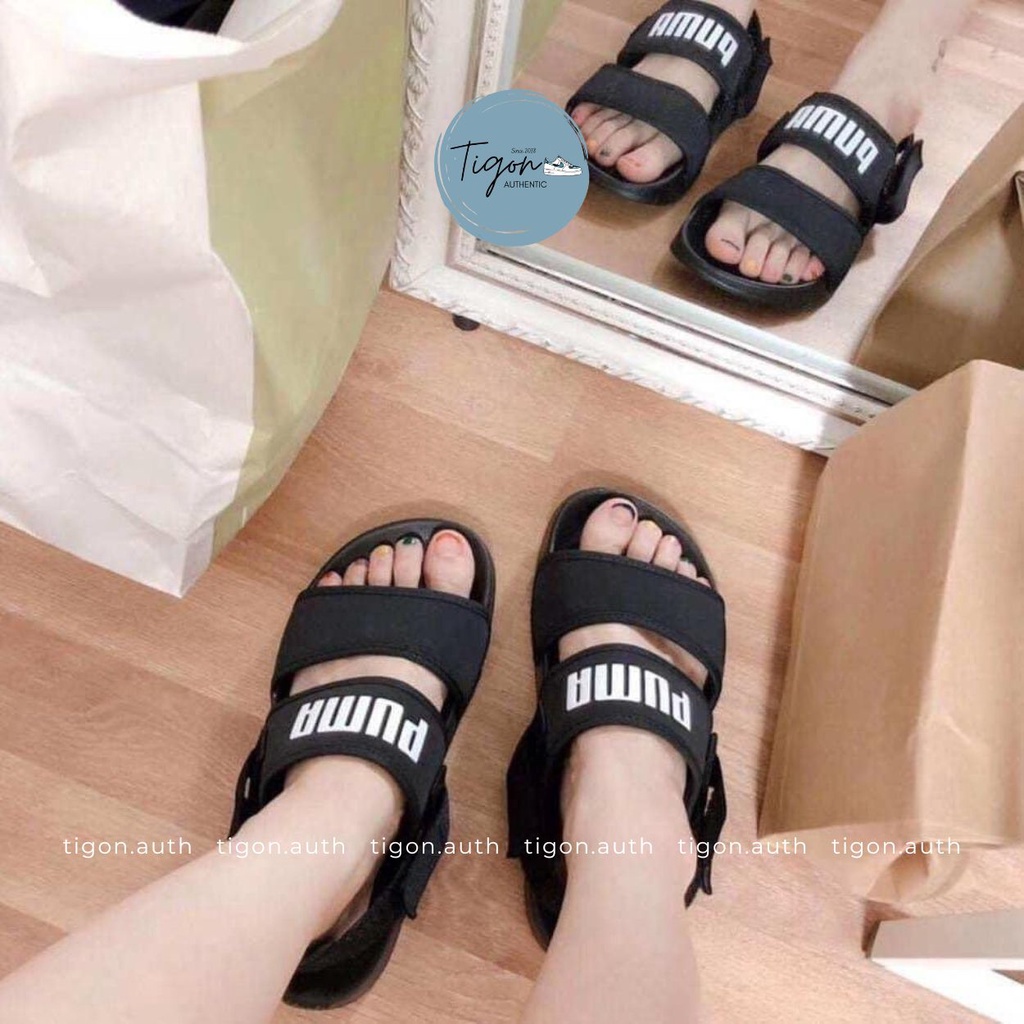 Dép Sandal PUMA Màu Đen/Trắng - Giày Sandal Puma Leadcat YLM Lite  Tigon.auth