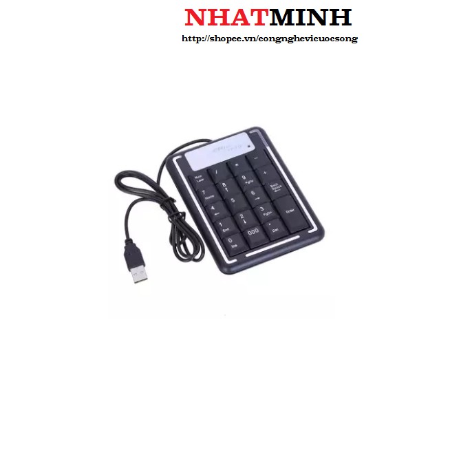 Bàn phím số USB dành cho văn phòng kế toán tài chính laptop PC tương thích với hệ điều hành Mini Numerics keyboard