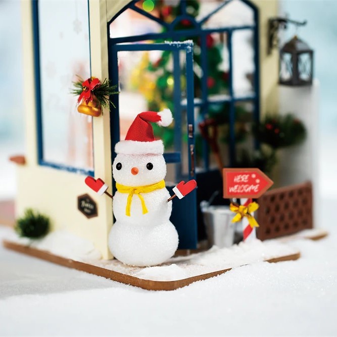 Mô Hình Gỗ 3D Lắp Ráp ROBOTIME Rolife Nhà Tí Hon Snow House  DG18