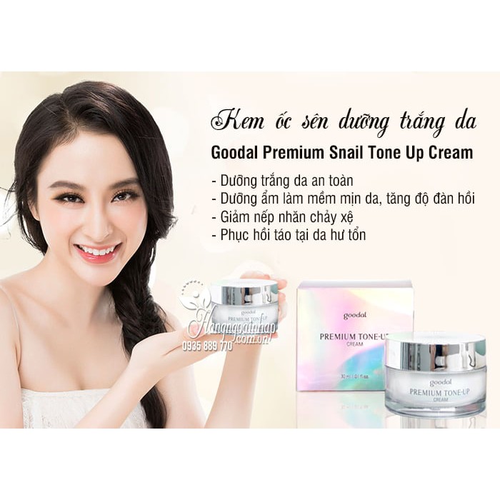 Kem ốc sên hàn quốc[Trắng da 100%-Hàng Auth] kem ốc sên goodal premium snail tone up cream hàn quốc korea