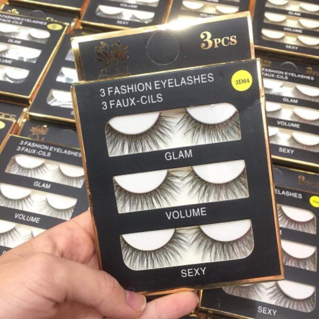 Mi Giả 3PCS Fashion Eyelashes 3D 1 hộp 6 cái 3 kiểu