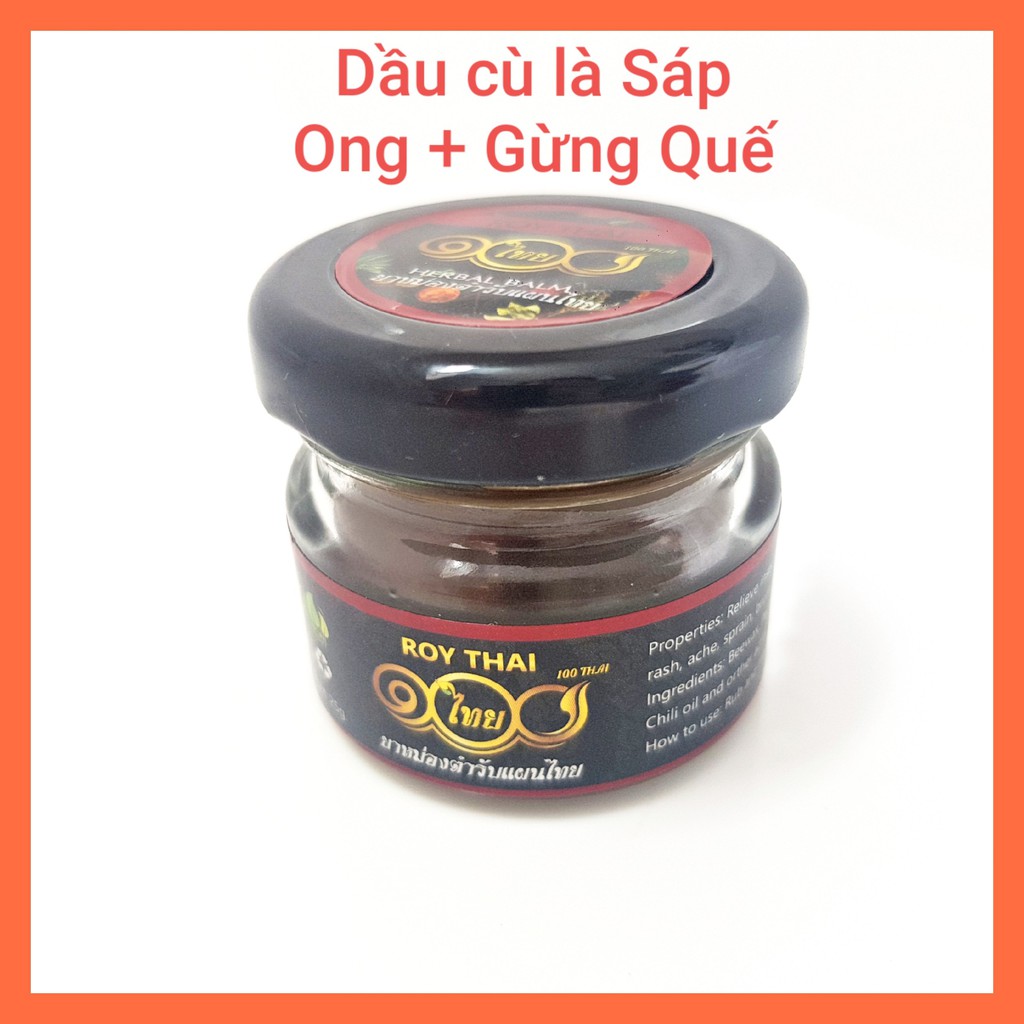 Dầu Cù Là Sáp Ong Roythai Thái Lan 20Gr Xoa Bóp Đau Nhức Cơ Xương Khớp