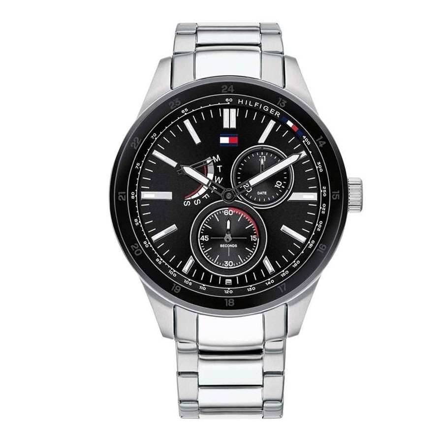 [Mã FARSBRT51 giảm 20K đơn 0 Đồng] Đồng Hồ Tommy Hilfiger Nam Dây Kim Loại Pin-Quartz 1791639 - Mặt Đen (44mm)