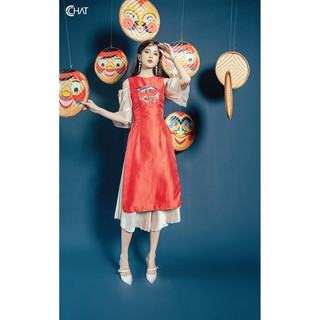 Áo dài nơ vai Q32 CCHAT