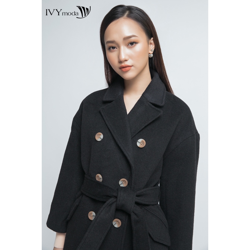 [NHẬP WABRTL5 GIẢM 10% TỐI ĐA 50K ĐH 250K ]Áo khoác nữ buộc đai IVY moda MS 71M3997
