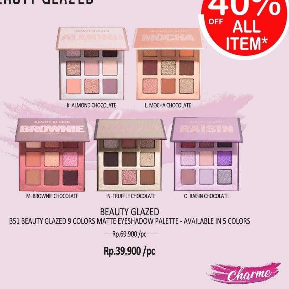 (Hàng Mới Về) Bảng Phấn Mắt Beauty Glazed 9 Màu B51 B 51 Mars Peach Almond Màu Sắc | BigBuy360 - bigbuy360.vn