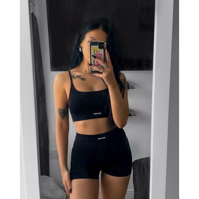 Set bộ đồ tập gym nữ, tập yoga aerobic thể thao gồm áo bra quần đùi tập gym