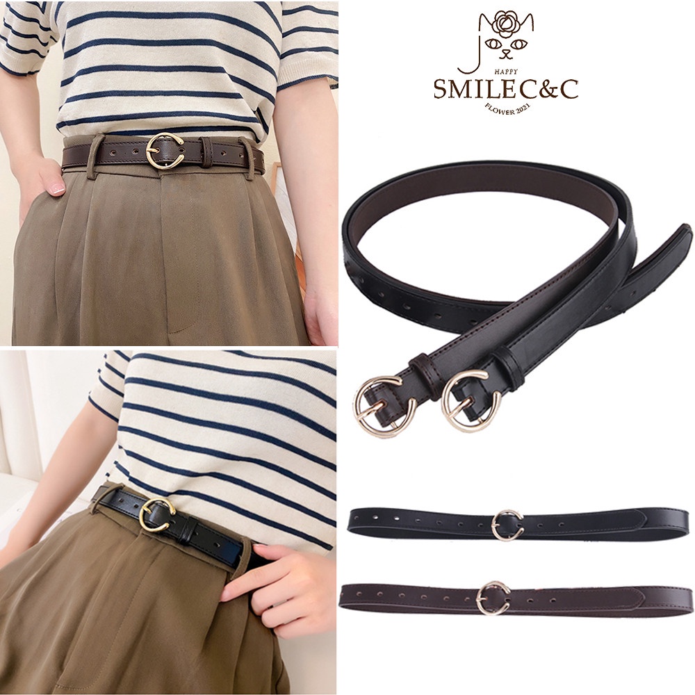 SmileFairyCC【COD &amp; Hàng Có Sẵn】Thắt Lưng Da Thời Trang Cho Nữ