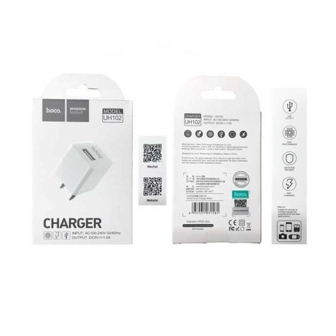 Củ Sạc HOCO UH102 Chính Hãng Cao Cấp - Hỗ Trợ Sạc Nhanh 5V/1A