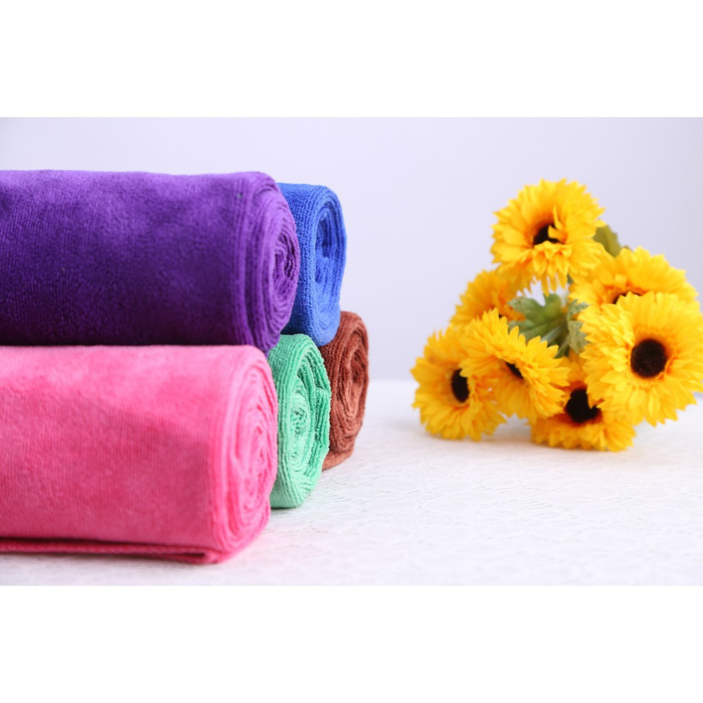 HZ Khăn Microfiber Mềm Mịn Thấm Hút Nước tốt Chuyên Dụng Lau Rửa Xe khá Ô Tô 3M (màu bỗng nhiên) 8 12