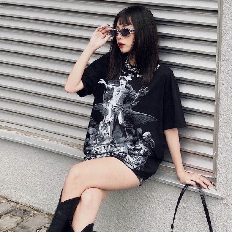 Áo Thun Form Rộng Tay Lỡ Xích Siêu Hót, Áo Phông Oversize 70kg