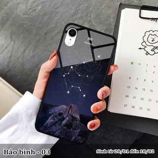 Ốp lưng kính 3D iPhone XR cung hoàng đạo