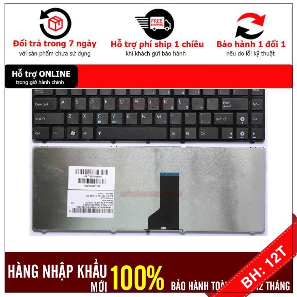 BH12TH Bàn phím Laptop Asus K42 K42F K42J K43 K43E K43S Màu đen + trắng Hàng mới-Bảo hành 12 tháng toàn quốc!