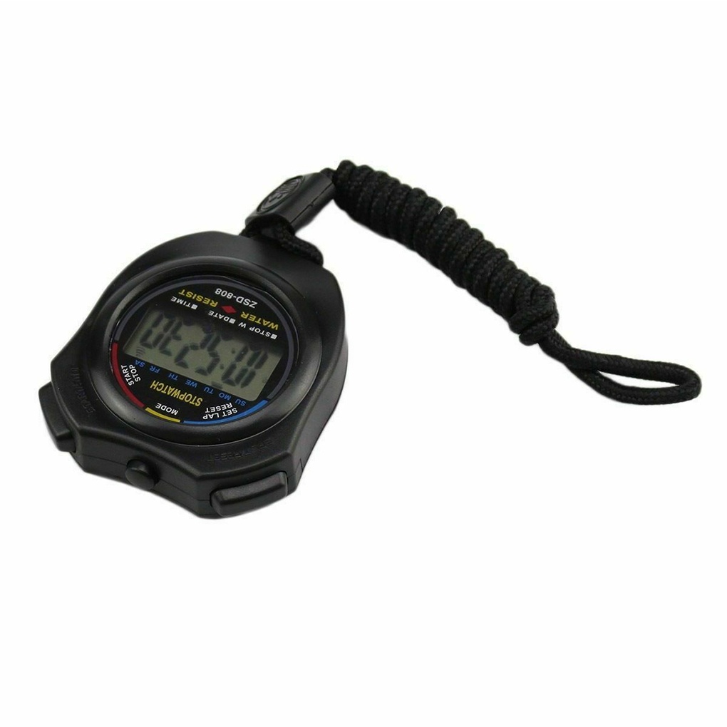 Digital Chronograph Stopwatch LCD Display Waterproof Sports Battery Powered Timer Counter Stop Watch