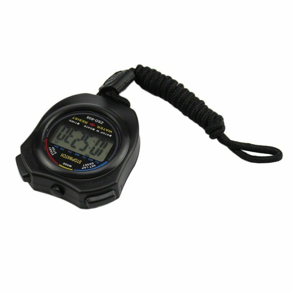 [Global] Digital Chronograph Stopwatch LCD Display Waterproof Sports Battery Powered Timer Counter Stop Watch