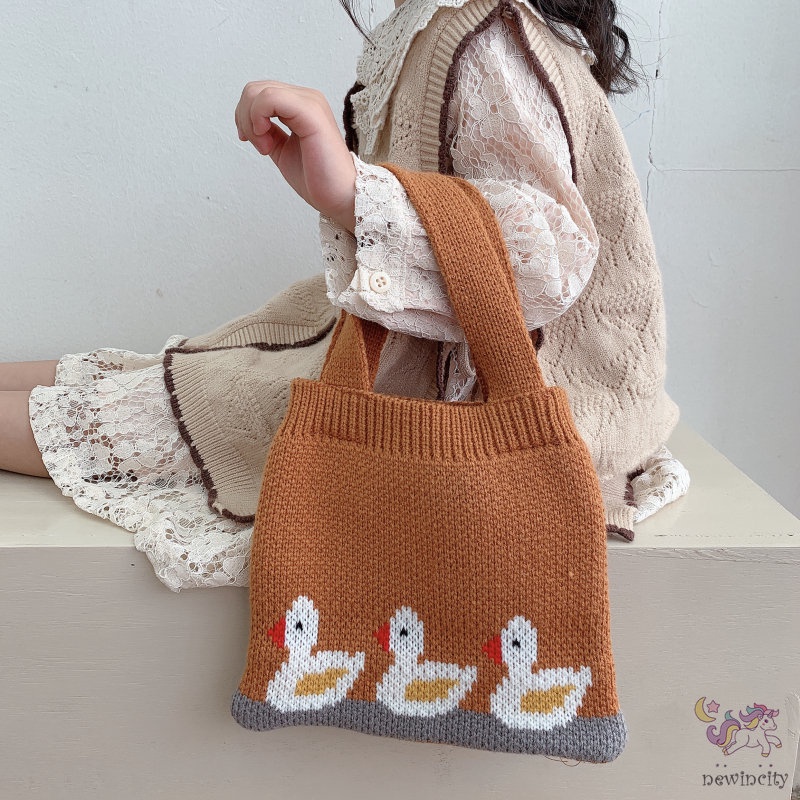 Túi Xách Tay Hoa Văn Hoạt Hình Phong Cách Hàn Quốc Dành Cho Trẻ Nhỏ