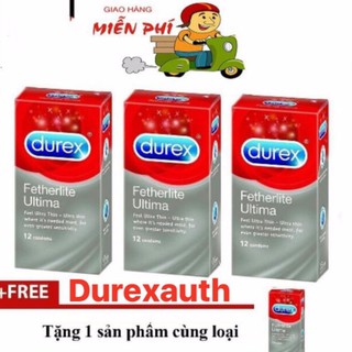 Mua 3 tặng 1 Bcs Durex Fetherlite Ultima