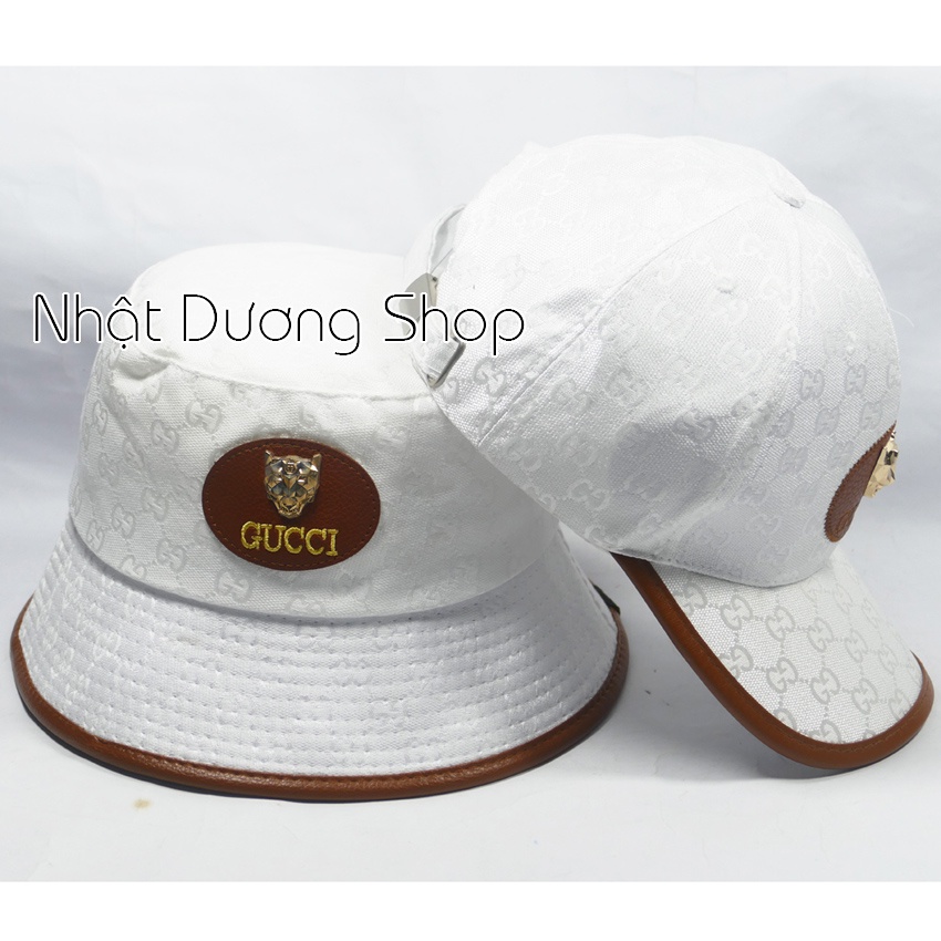Cặp nón kết lưỡi trai - bucket gắn mặt sắt thời trang cao cấp nam nữ hot trend, làm mưa làm gió hiện nay