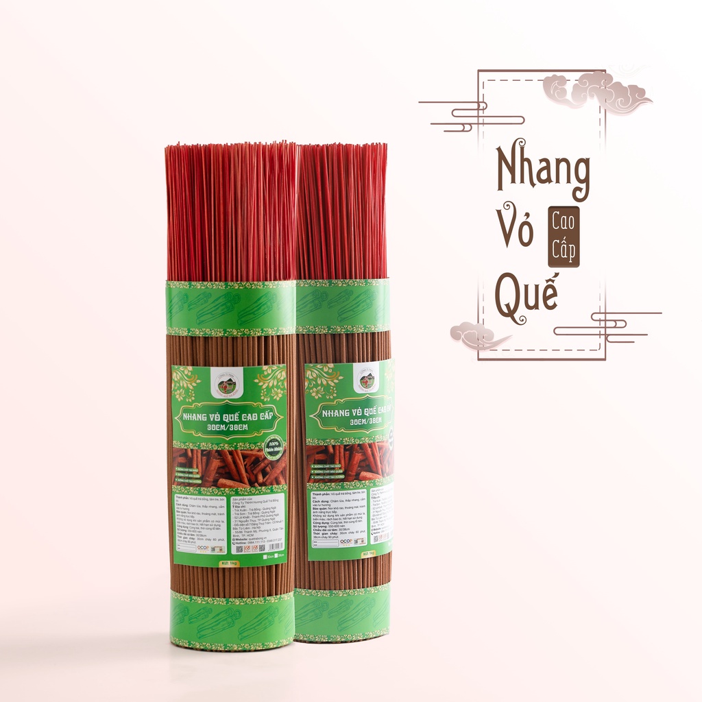 Nhang Quế Trà Bồng Quảng Ngãi Cao Cấp Size 30/38cm 1Kg