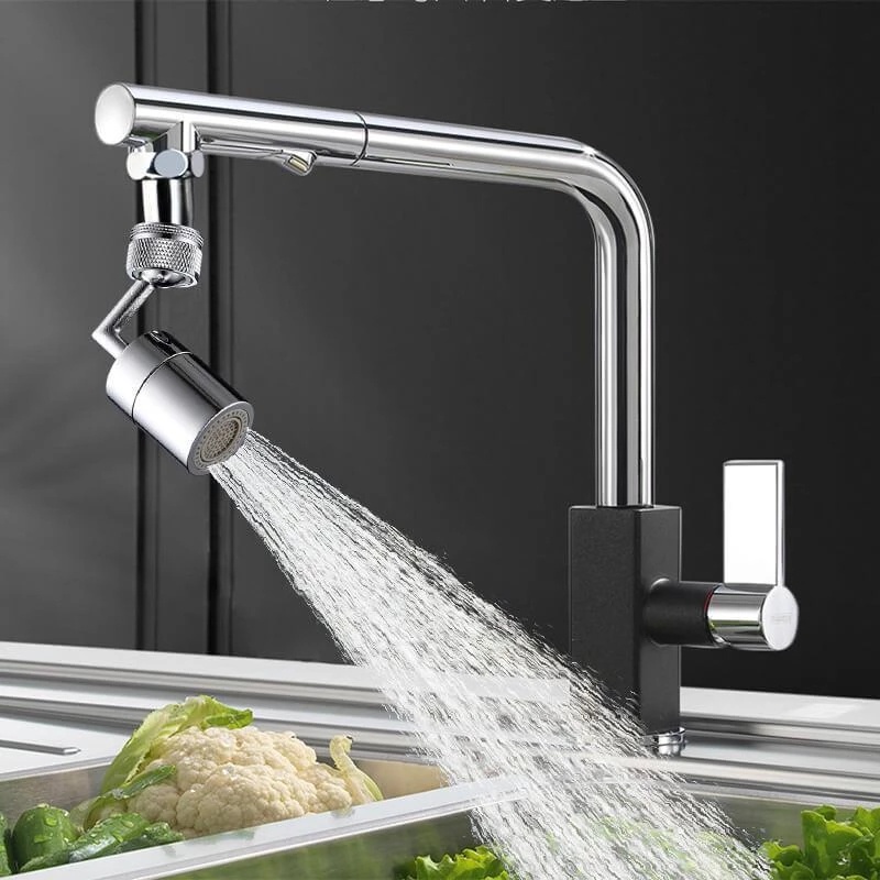 Đầu Lọc Gắn Vòi Nước Chất Lượng Cao 720° Đầu Nối Vòi Nước Bồn Rửa Chén Sáng Tạo