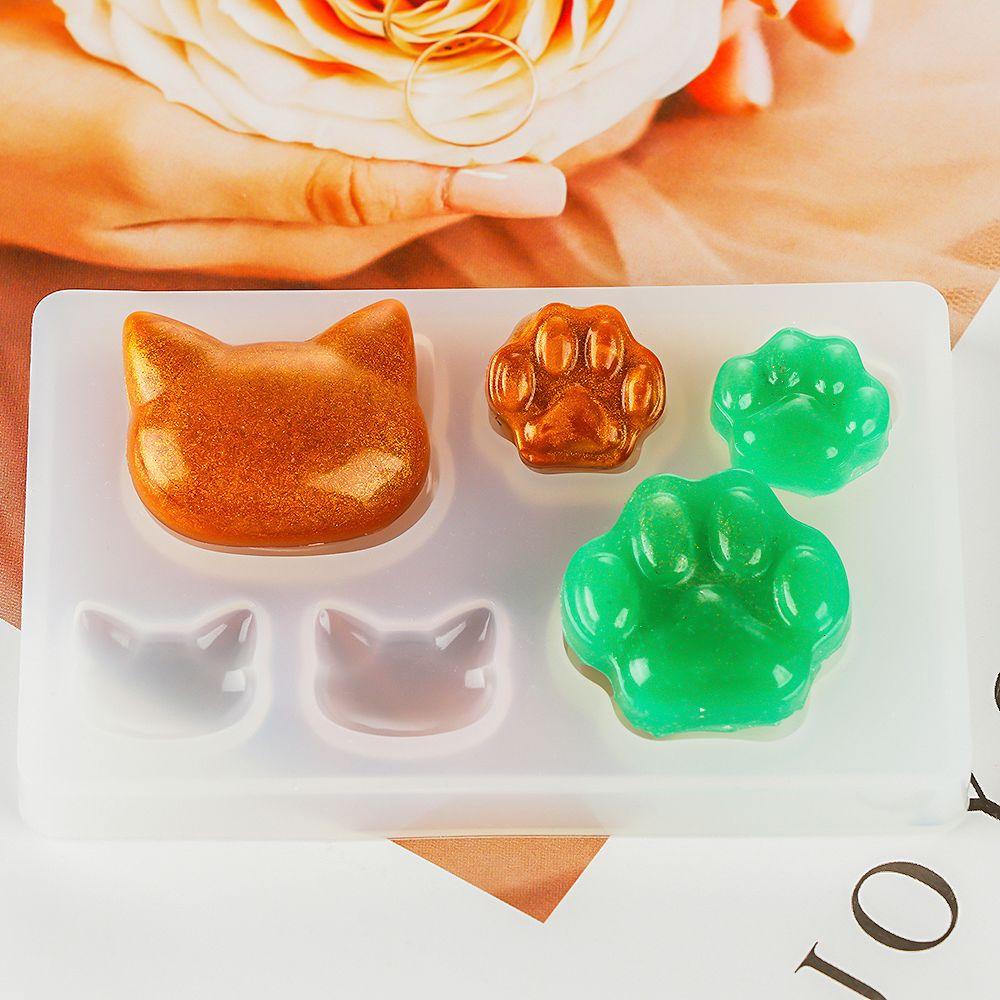WTTLE Khuôn Silicone Làm Trang Sức Hình Dấu Chân Mèo