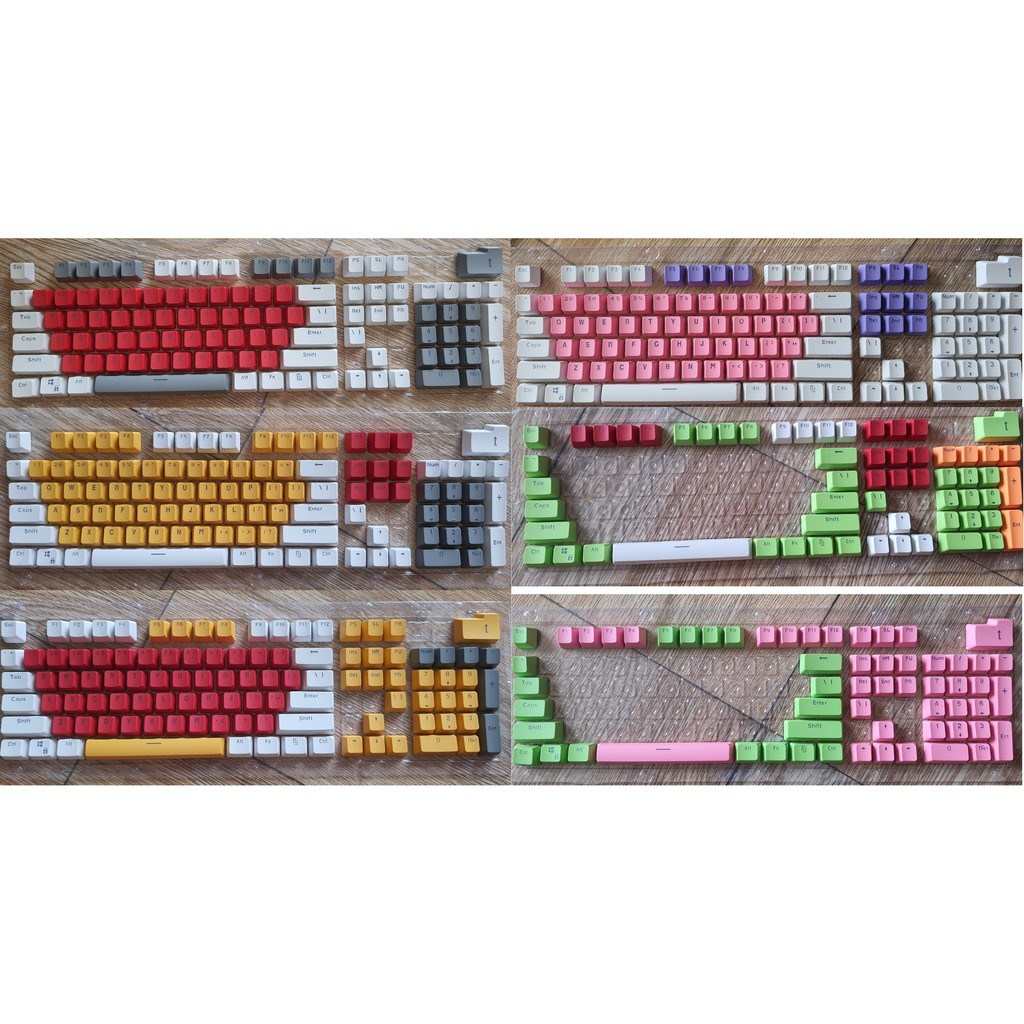 Keycap PBT xuyên led mix màu - bộ nút bàn phím cơ mix sẵn