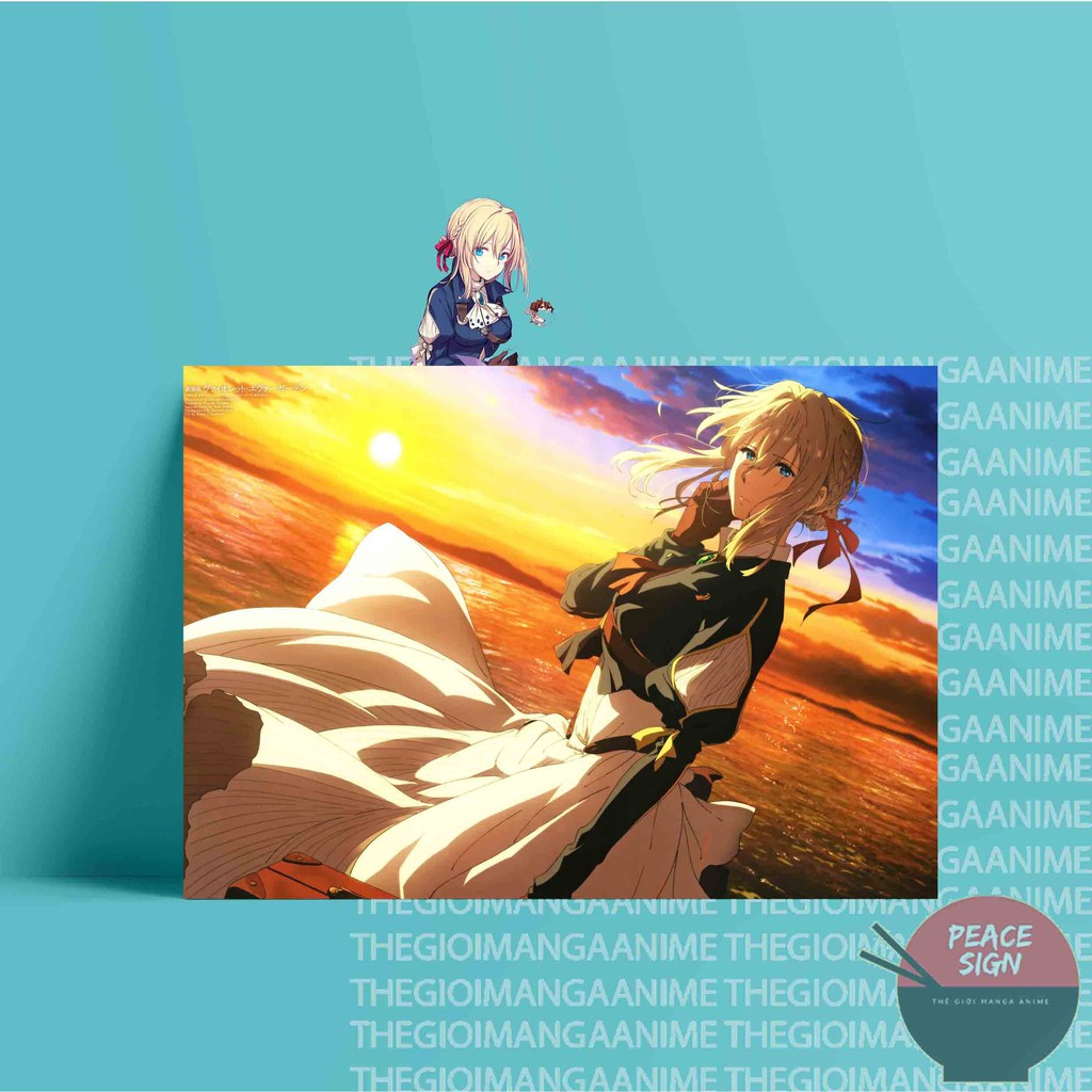 Tấm Postcard A5 anime cao cấp Violet Evergarden chibi ảnh đẹp nhiều mẫu