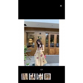 Đầm nữ 2 dây voan lưới hoa 3D đi chơi đi tiệc rất đẹp