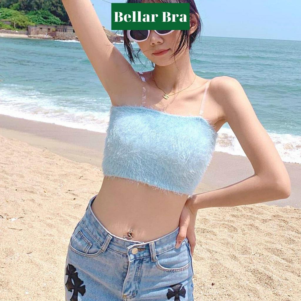 Áo ống bra - Áo croptop cup ngực lông xù mút mỏng thông khí mềm mại cực xinh Bellar B1442