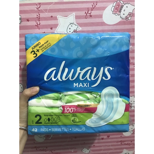 băng vệ sinh Always Maxi 42 miếng của mỹ