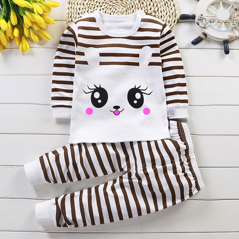 2pcs/set Baby boys/girls Clothing set Long Sleeve Pyjamas+pants Printed Clothing suits