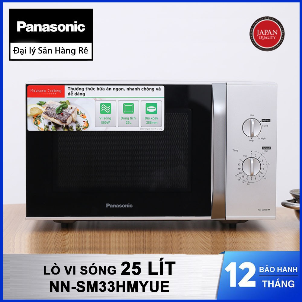 Lò vi sóng Panasonic NN-SM33HMYUE dung tích 25 lít công suất 800W chính hãng, bảo hành 12 tháng