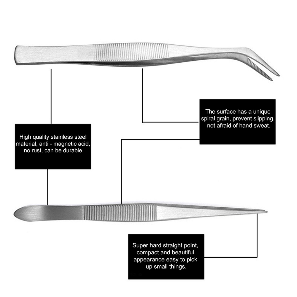 [Hàng mới về] Nhíp gắp lông mi đa năng bằng thép không gỉ chất lượng cao