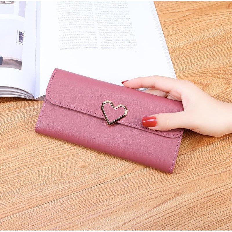 Ví Nữ Dài 💚𝗙𝗥𝗘𝗘𝗦𝗛𝗜𝗣 💚Ví Nữ Dài Cầm Tay Hình Trái Tim Siêu Đẹp Nhiều Ngăn Tiện Dụng VD05 - VIMITA | BigBuy360 - bigbuy360.vn
