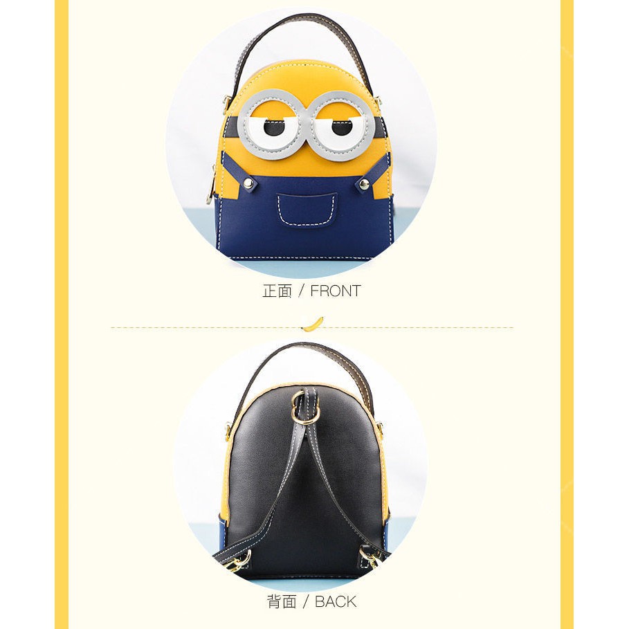 Túi handmade, Túi tự làm Balo Minions đáng yêu đầy đủ phụ kiện có video hướng dẫn Kawaii_Handmade