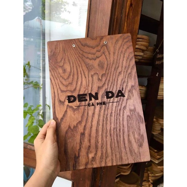 HCM | Bìa MENU gỗ / Bìa MENU gỗ kẹp INOX / kẹp bill thanh toán LUXI DECOR HCM