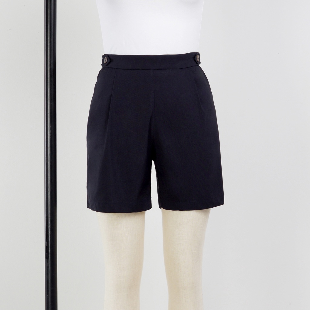 QUẦN SHORT NỮ LINEN CẠP CÀI CÚC