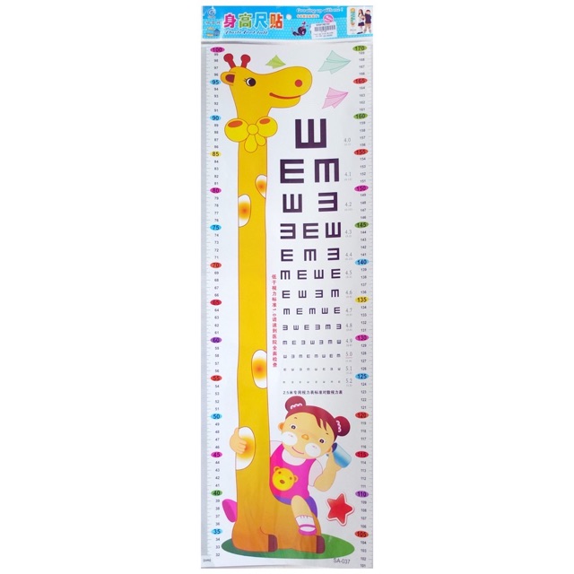 Tranh dán thước đo chiều cao cho bé