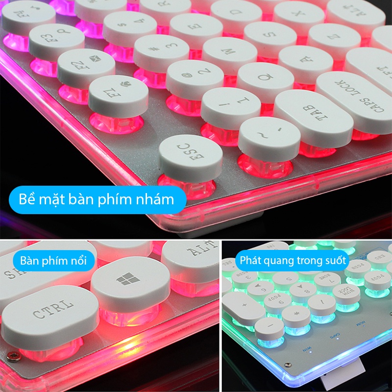 BÀN PHÍM  GIẢ CƠ DÀNH CHO CHƠI GAME-E SPORT- BÀN PHÍM DÂY- ĐÈN LED NỀN RGB- ÂM GÕ NHẸ NHÀNG - LD-KB202