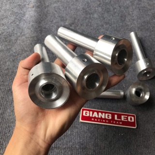 tiêu nhôm cnc nguyên khối gắn cho  pô leovince miệng séo giảm tiếng ồn không phè