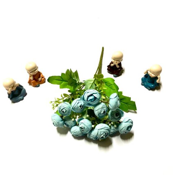 Hoa giả- hoa trà lụa gấm tráng trí, decor chup ảnh hàng mẫu