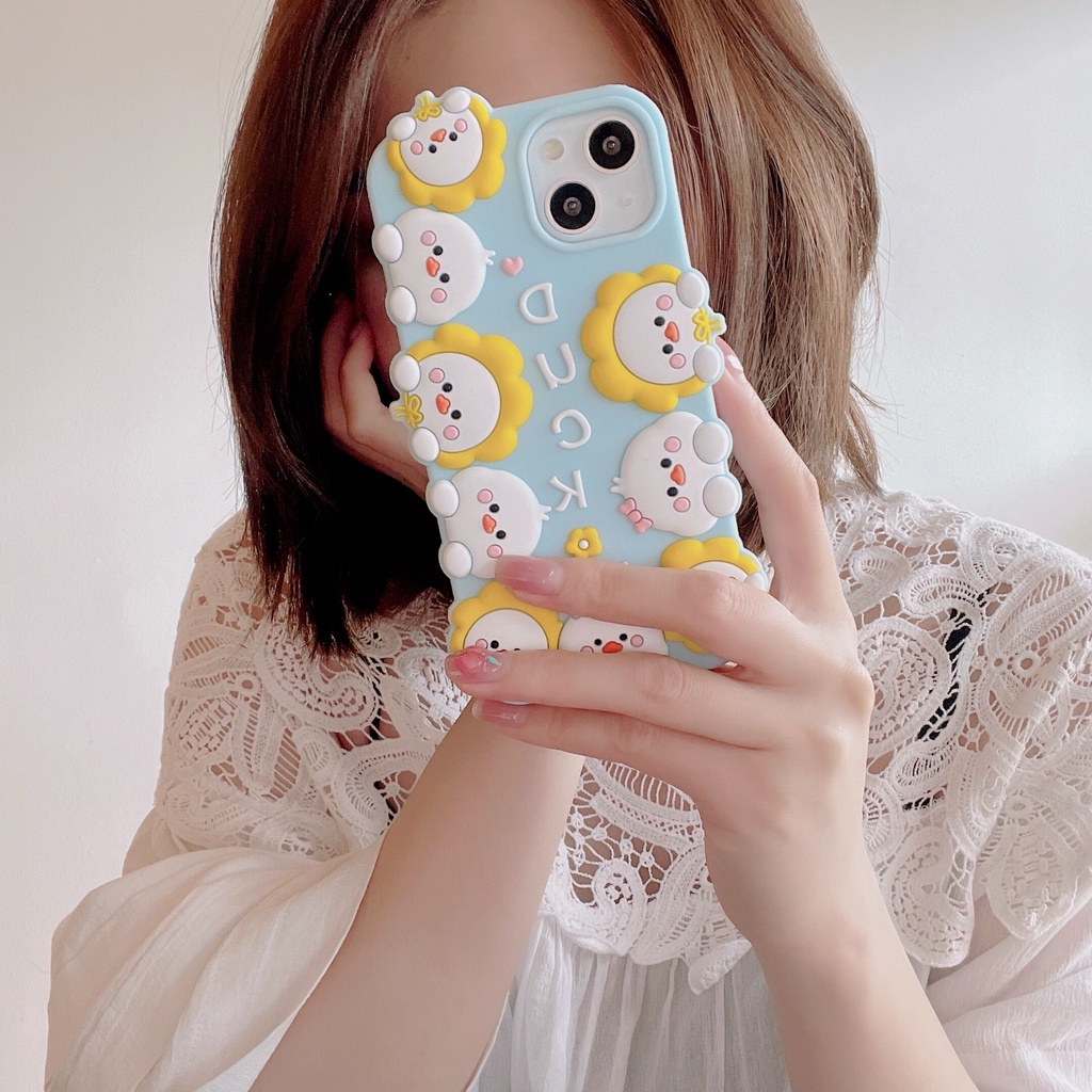 Ốp Điện Thoại Mềm Chống Sốc In Hình Vịt Hoạt Hình Cho iPhone 6 7Plus X XS XS MAX XR 11 12pro 13promax