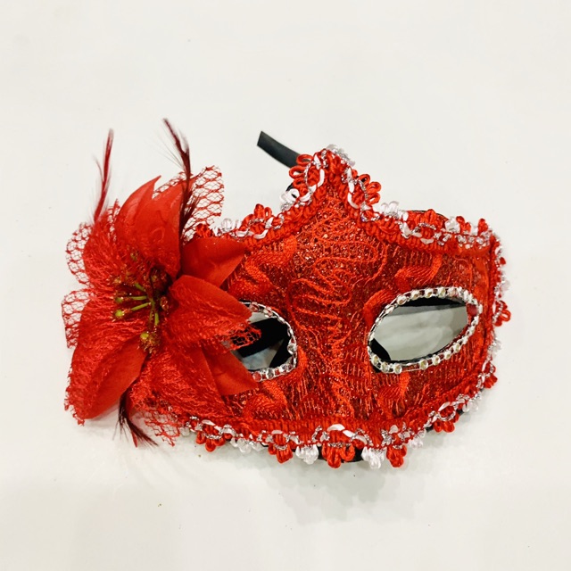 Mặt nạ hoá trang Halloween thêu hoa bướm cho bé gái