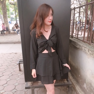 Set rời croptop + chân váy