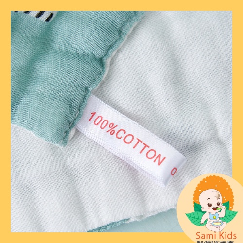 Khăn sữa cho bé loại 6 lớp 100% cotton, khăn xô sữa cho bé sơ sinh, trẻ ăn dặm SAMI KIDS