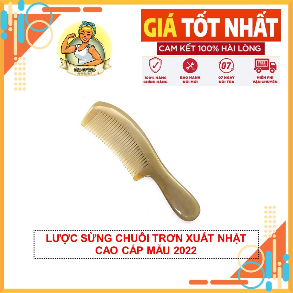LƯỢC SỪNG CHUÔI TRƠN XUẤT NHẬT CAO CẤP MẪU 2022 -THỦ CÔNG MỸ NGHỆ