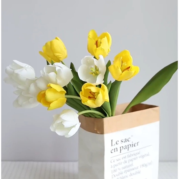 ❤️Hoa Tulip Phủ Silicon Cao Cấp❤️ FREESHIP❤️ Hoa giả Decor trang trí nhà cửa, phụ kiện chụp ảnh