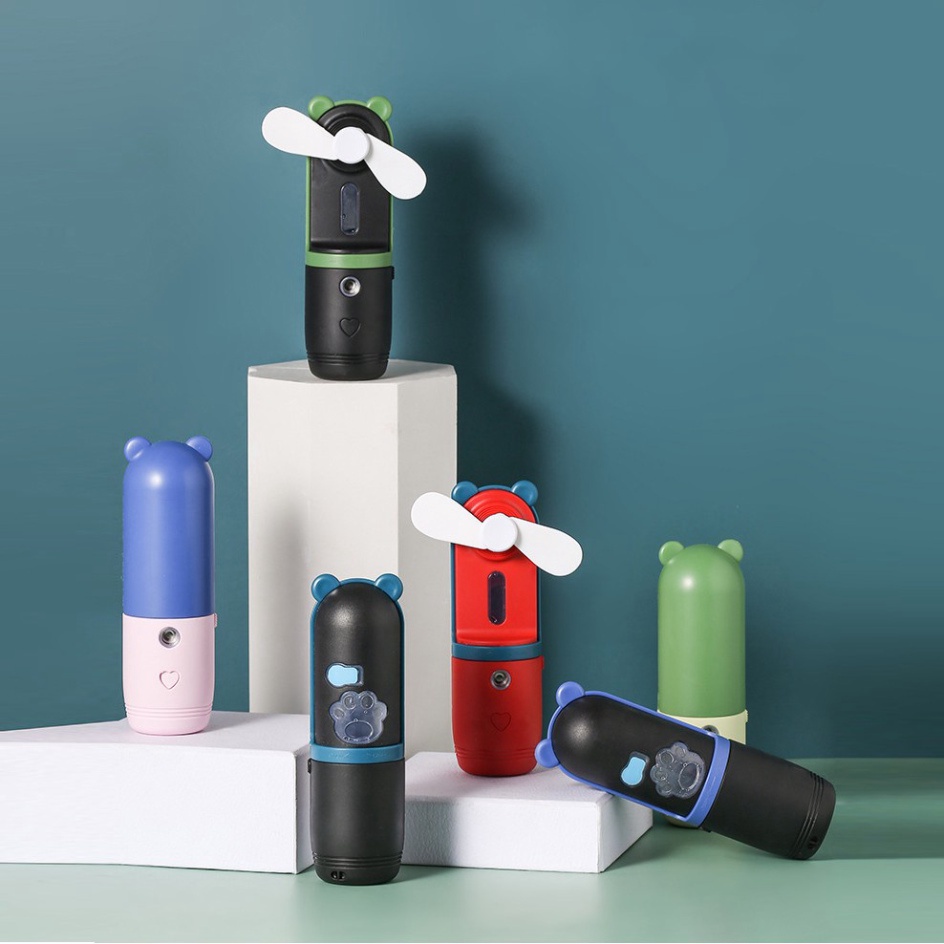 Quạt phun sương cầm tay mini, sạc USB tích điện tiện dụng hmm