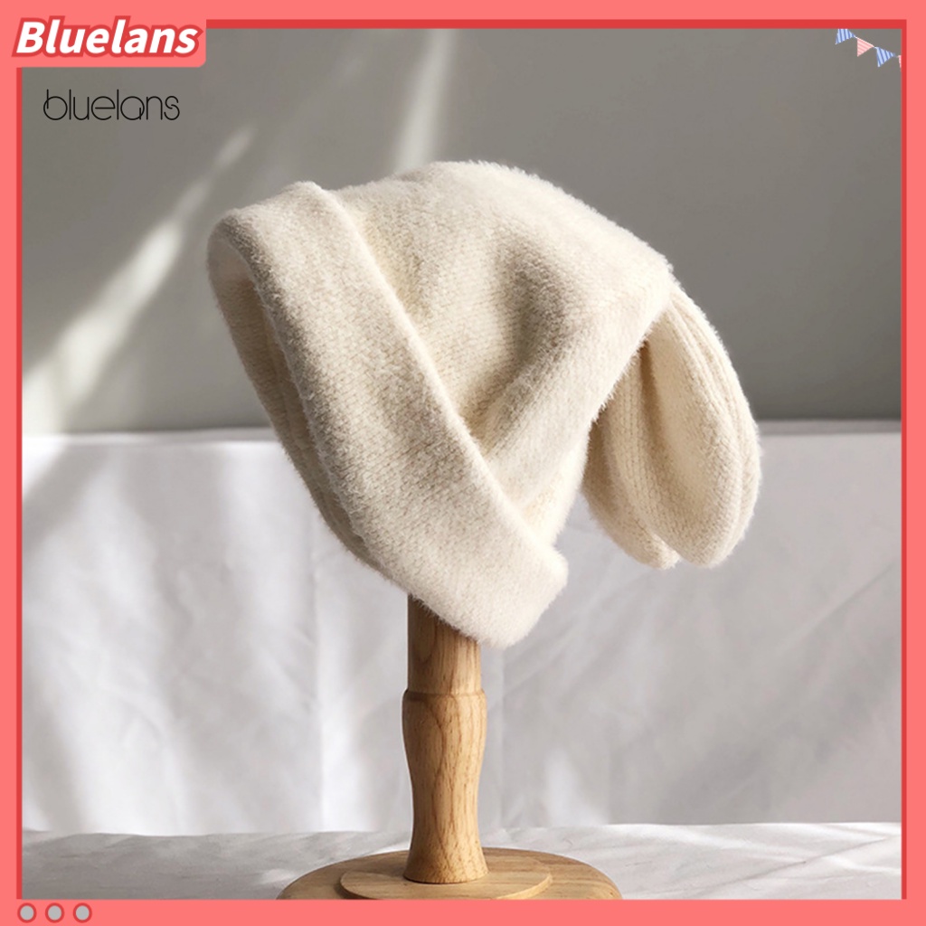 Mũ Len Beanie Đính Tai Thỏ 3D